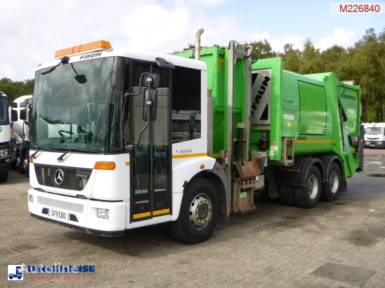 smetarsko vozilo Mercedes-Benz Econic 2629LL 6x4 RHD Faun refuse truck
