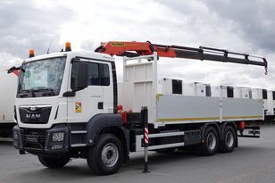 tovornjak platforma MAN TGS 33.360 / SKRZYNIOWY 7.7m + HDS PALFINGER PK 20001 13m / MANU